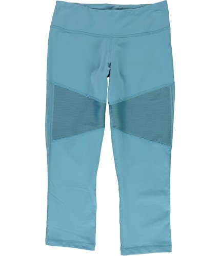 Reebok Womens Cardio Lux 3/4 Length Compression Athletic Pants, Blue, Small