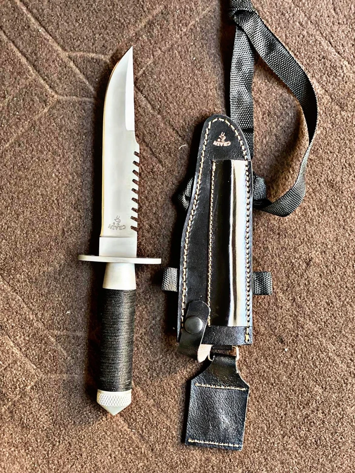 Cuchillo Bowie Arnold Schwarzenegger hecho a mano Jack Crain LLS Hunter & Predator Foto 4 de 4