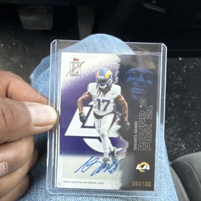 Topps 2025 Signature Class Davante Adams Rams Rookie Round Pick Auto #82 094/100