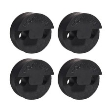 4 Pack Violin Mute  Viola Silencer, Round Tourte Style, Black Rubber