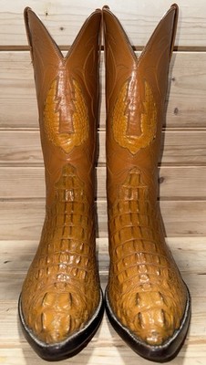 Black Jack American Hornback Alligator Exotic Western Cowboy Boots 8.5 D