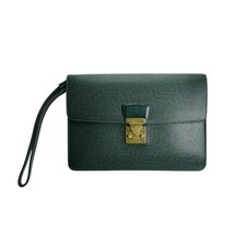 LOUIS VUITTON Taiga Epithea pochette clad business bag Taiga green unisex M30194