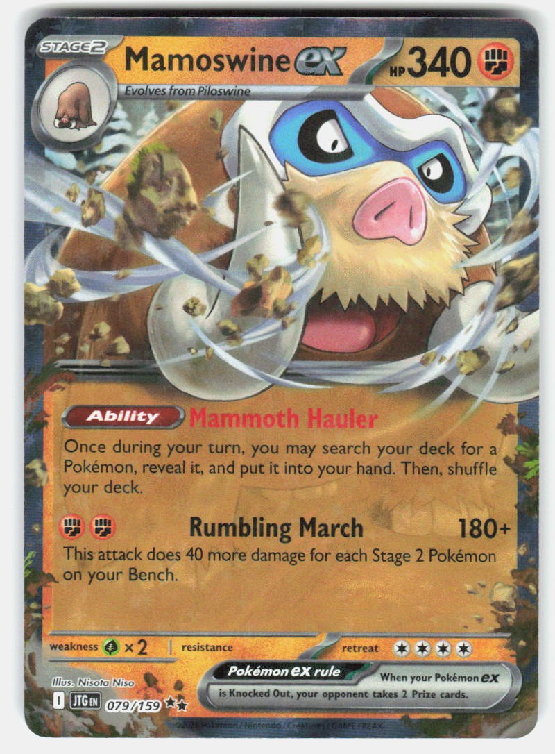 MAMOSWINE EX 079/159 DOUBLE RARE JOURNEY TOGETHER POKEMON NM/M