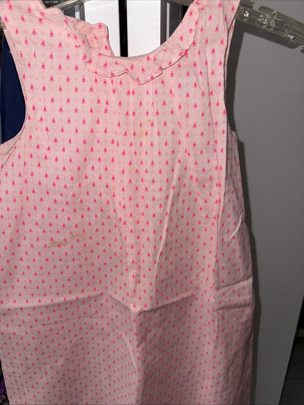 Egg by Susan Lazar Girls Pink Lined Summer  Dress Sz. 8 Dress Lace Trim Zip Back