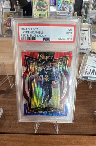 2024 Panini Select - Concourse Jayden Daniels #26 Red & Blue Shock Prizm (RC)