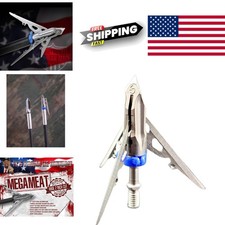 G5 Megameat Broadheads with Massive Cutting Diameter Ideal for Effective Hunting