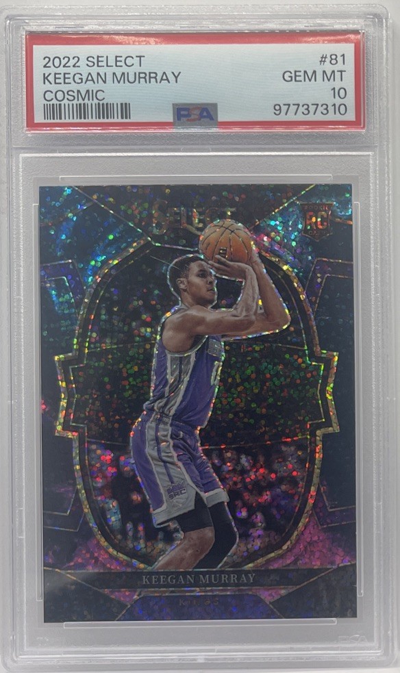 2022 PANINI SELECT #81 KEEGAN MURRAY COSMIC PRIZM RC CONCOURSE ROOKIE PSA 10 SSP