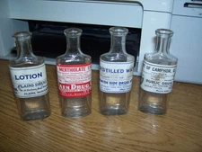 FOUR MONTANA MEDICINE BOTTLES FROM BUTTE-PLAINS AND GREAT FALLS