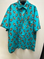 Guinness Official Mens Hawaiian Shirt – Blue – Toucan Print – Short Sleeve – XL