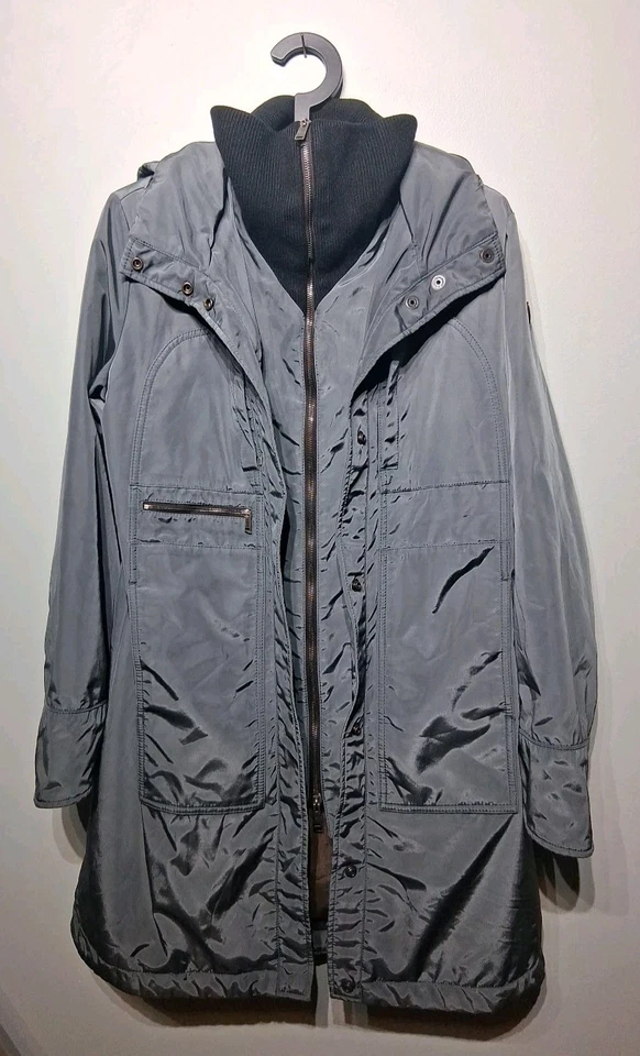 Chaqueta aislante con capucha abrigo urbano verde postal para mujer talla IT 42 US 6 Foto 2 de 4