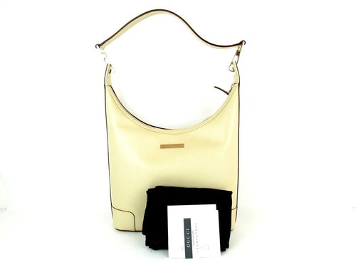 GUCCI One Handle One Shoulder Bag Shoulder Handbag Beige with Dust Bag Made in I