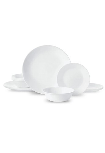 Corelle Winter Frost White 12-Piece Glass Dinnerware Set (Service for 4)