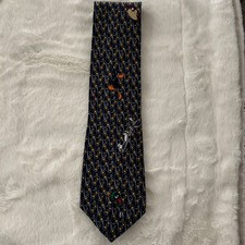 Vtg 90s LOONEY TUNES MANIA "ALL STAR CAST" Silk Tie 1994  Hand Made in Korea