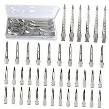 42Pcs Styling Hair Clips Set: Silver Metal Duck Billed Clips for Women's 