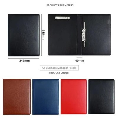 A4 Leder Padfolio Ordner Büro Dokument Organizer Schreiben Klemmbrett Geschäft