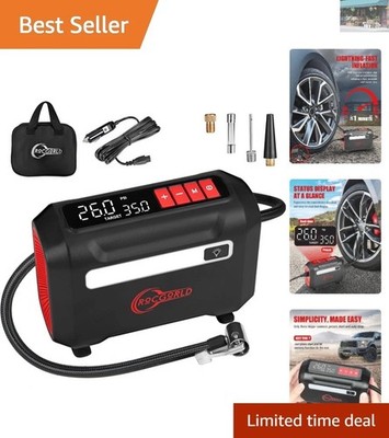 R8 Portable Tire Inflator 12V Air Compressor with Dual Digital Screen