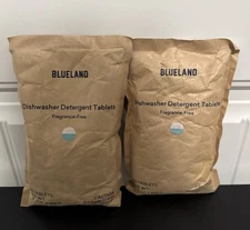 Lot Of 2 BLUELAND Dishwasher Detergent Tablets Fragrance-Free 60 Tablets per bag