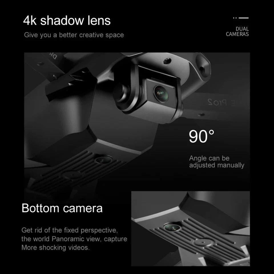 OFFERTA fino 9/4/25 Drone Professionale Con Telecamera 4K UHD (colorazione Nera) - Immagine 2 di 4