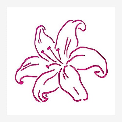Reusable Tiger Lily Flower Stencil for Scrapbooking, Airbrush & Crafts
