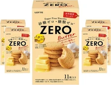Lotte Zero Sugar Free Biscuits (butter) 11 pieces x 5 boxes /From Japan