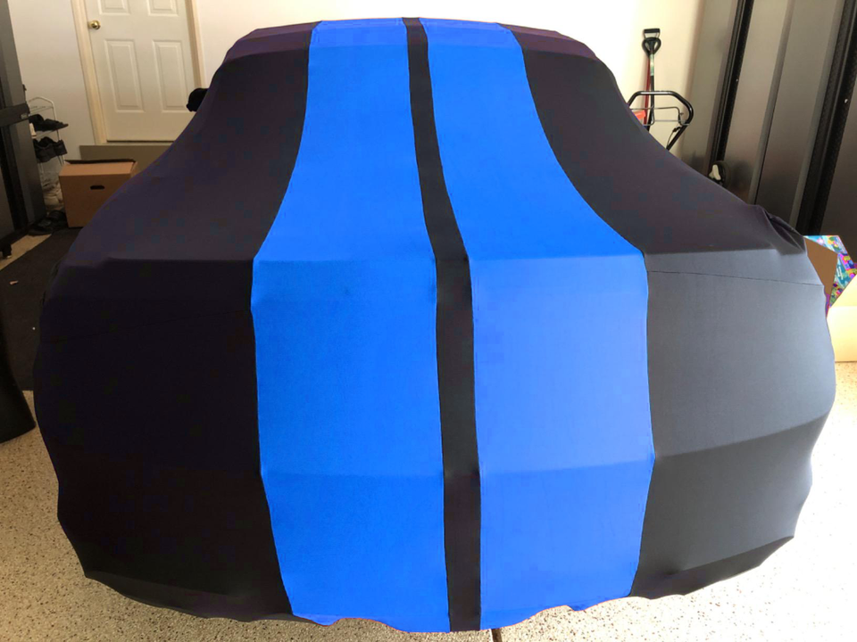 For Jaguar FType Blue Satin Indoor Scratch Car Cover Dustproof Protect