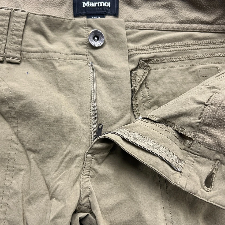 Marmot Shorts Size 8 Womens Bermuda Zipper Pocket Outdoor Hiking Brown - Image 2 of 4