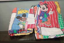 Set Mickey Donald Duck Twin Size Fitted Bed Sheet Fabric Disney