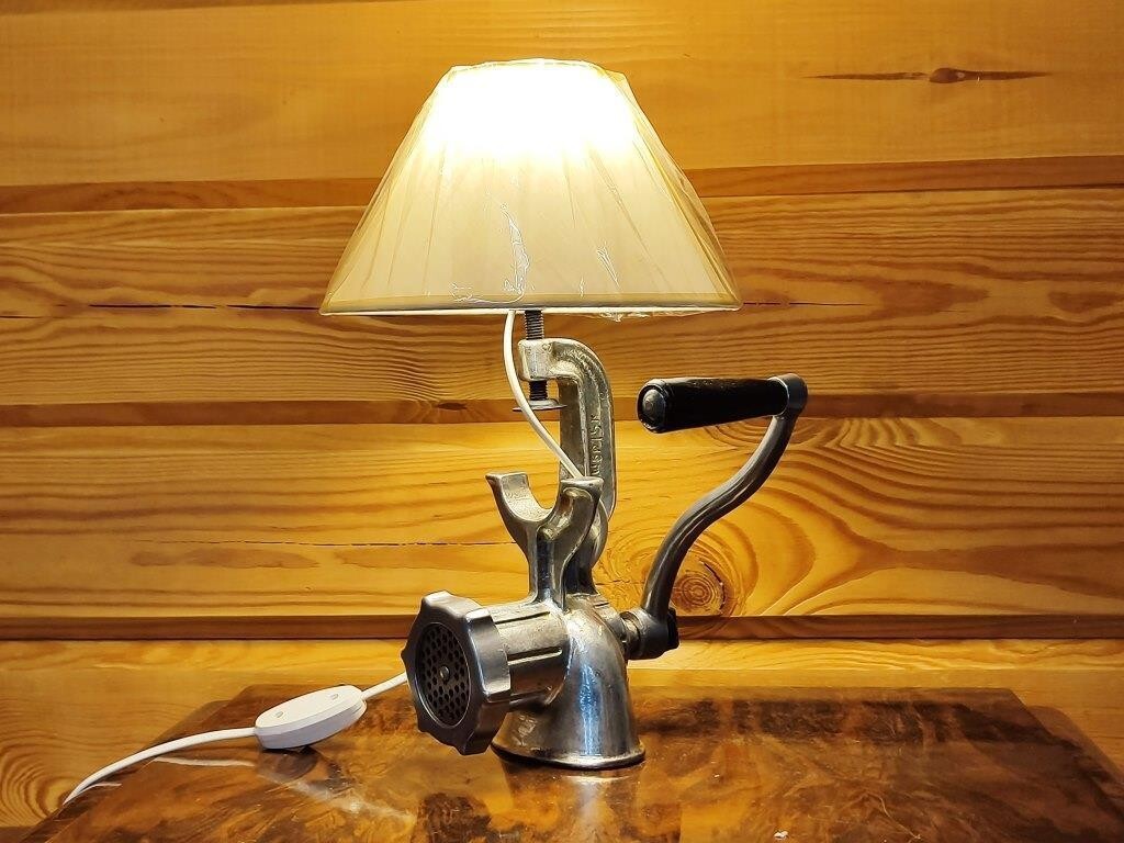 Soviet Retro Table Lamp USSR Meat grinder. Vintage Loft Lantern
