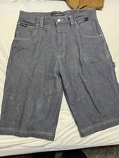 VTG Fubu Carpenter Shorts Men's 38 Gray Denim Baggy Skater Hip Hop 0199-vv 