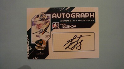 2010 11 ITG Heroes and Prospects  Igor Bobkov  AUTOGRAPH  