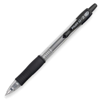 Pilot G2-3 Retractable Gel Ink Roller Ball Pens Ultra Fine (.38mm), Choose Color