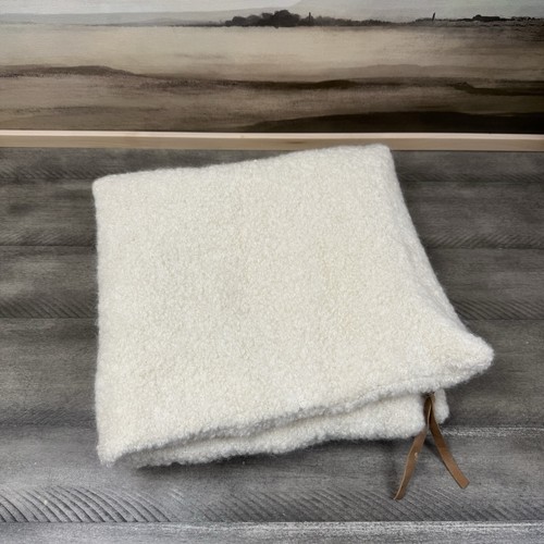 Banana Republic Alpaca Boucle Pillow Cover Only 24”x24” Ivory NWOT