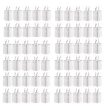 Lot White USB 1A Power Adapter AC Home Wall Charger US Plug FOR iPhone 5 6 7 8 X