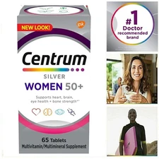 Centrum Silver MultiVitamin Multimineral Supplement, 65 Tabs For Women 50 Plus