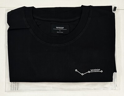 Whoop Watch Black Graphic Tee Size Large 100% Pima Cotton - Made in Turkey