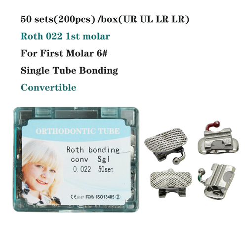 200pcs Dental Orthodontic Buccal Tubes 1st 2nd Molar MBT Roth 022 Bondable Mesh - Picture 13 of 129