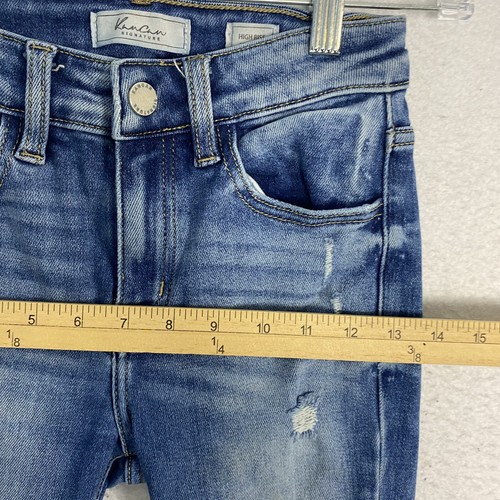 KanCan Signature High Rise Ankle Skinny Jeans Girls Size 12 Distressed 23 x 23 - Picture 7 of 13
