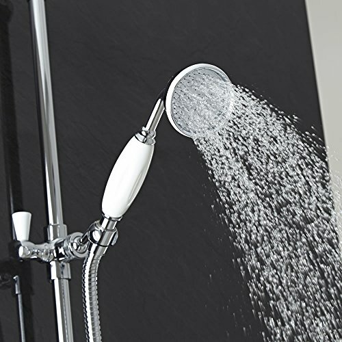Large Traditional Victorian Shower Head Handset with Ceramic Handle