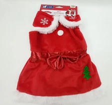 Holiday Time Pet Apparel Mrs. Claus Dog Dress Costume XS Snowflake Christmas New