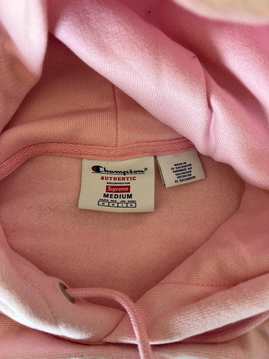 Supreme x Champion Arc Logo Hoodie - Size Medium - Pink - NEW | eBay