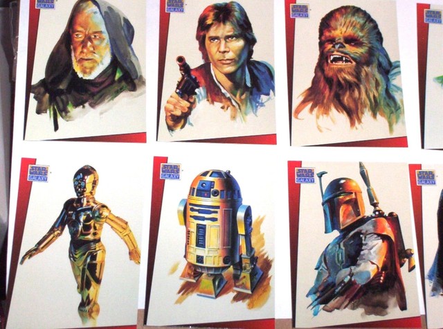 1993 STAR WARS GALAXY SERIES 1 TOPPS COMPLETE BASE 140 CARD SET! LUKE! LEIA! | eBay