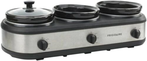 CULINARY CHEF SC3105-SS, Slow Cooker, Buffet Server 3 Pot, Food Warmer Stainless image