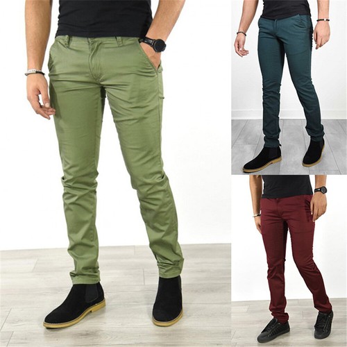 Mens Business Sweatpants Casual Slim 