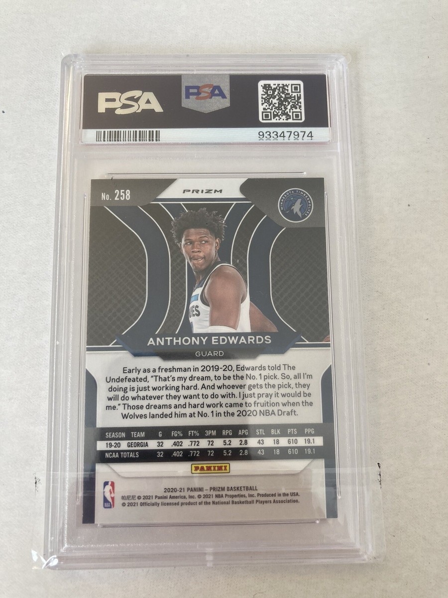 Anthony Edwards PSA 10 2020-21 Panini Prizm Ruby Wave Rookie Anthony Edwards PSA 10 2020-21 Panini Prizm Ruby Wave Rookie