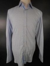 Beautiful Men's 16.5 36/37 English Laundry Blue Plaid Long Sleeve Button Shirt