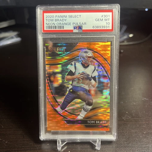 2020 Panini Select Tom Brady Orange Pulsar 7/7 Psa10