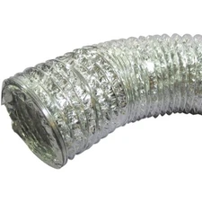 Flexible Aluminum Dryer Transition Vent Duct Hose 4" x 8ft. with Clamps