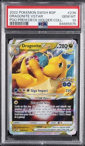 2022 POKEMON SWSH BLACK STAR PROMO #236 DRAGONITE VSTAR PSA 10