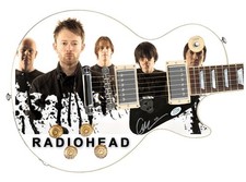 Radiohead Ed O�Brien Signed Custom Graphics 1/1 Photo Guitar ACOA