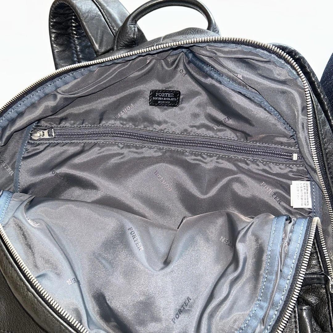 Porter leather backpack black - image 7